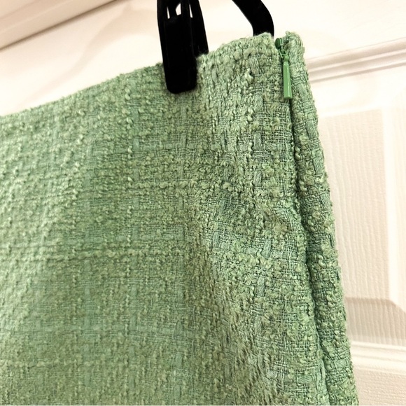 NWT Mango MNG Tweed Mini Skirt Green sz XL - Picture 8 of 10